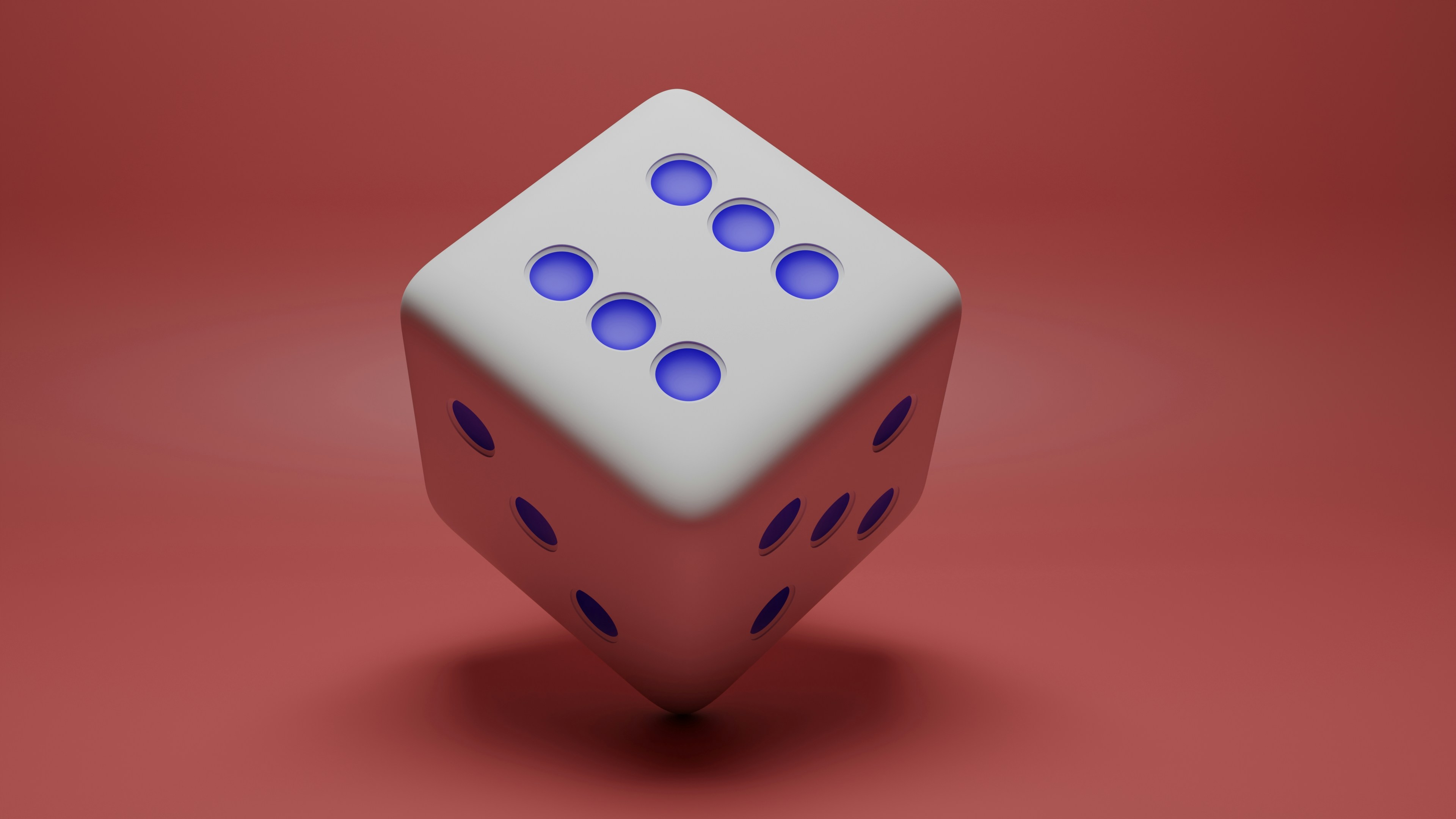 A dice spinning